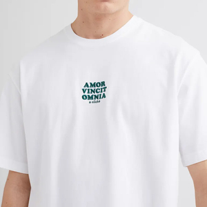 Camisetas personalizadas de algodón de alta calidad 240gsm 100% para hombre, camiseta lisa con estampado de logotipo de marca en blanco personalizado para hombre - Product Image 2