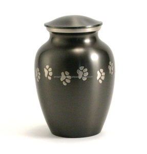 Urna para mascotas de Metal dorado más vendida, artesanía grabada con pata de alta calidad para cenizas de cremación funeraria para adultos ACW a precio mayorista - Product Image 3