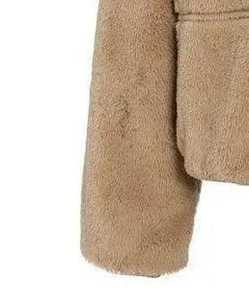 สเวตเตอร์ขนเฟอร์เทียมสำหรับผู้หญิง, เสื้อกันหนาวมีฮู้ดสองชั้นผ้ากำมะหยี่ให้ความอบอุ่นสำหรับผู้ชายเสื้อแบบสวมหัวเสื้อแนวสตรีทเนื้อนุ่มแบบหลวม - Product Image 5