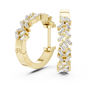 Pendientes de Oro Rosa de 14K con Diamantes Cultivados en Laboratorio para Mujer, Uso Diario, Minimalistas, de Lujo, Certificados, Elegantes, Joyería Fina de Oficina - Product Image 6
