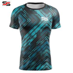 T-shirt de compression à manches courtes personnalisé avec logo de surf MMA BJJ, rashguard sublimé de Jiu Jitsu, créez votre propre rashguard personnalisé - Product Image 4