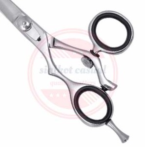 Mango giratorio Tornillo ajustable Borde de afeitar Tijeras de peluquero de corte de pelo de acero inoxidable - Product Image 3
