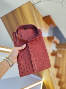 Trabajo de bordado de pollo para hombres en tela de rayón de viscosa pura disponible para venta en línea para ropa india y pakistaní - Product Image 3