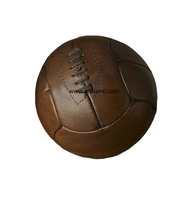 Pallone da Calcio Vintage in Pelle Anticata, Stile Retrò Nostalgico, Palloni in Pelle d'Epoca