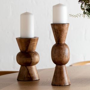 Best Selling Wooden Natural Acacia Wood Color <b>Candlestick</b> <b>Holder</b> Handmade Wooden Polished Candle Stand or Candle <b>Holder</b> - Product Image 3