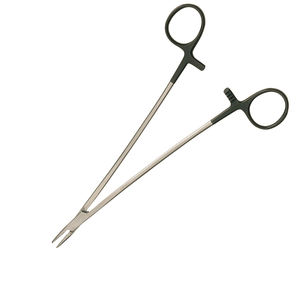 Pinzas de soporte de aguja con mango de anillo recubierto negro, tamaño de 8 pulgadas, pinzas de aguja Debakey de sutura quirúrgica de acero metálico - Product Image 6