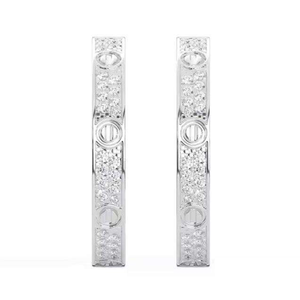RATAN JEWELS Women Labgrown Diamond Minimalist <b>Hoop</b> <b>Earrings</b> 925 Sterling Silver IGI Certified Luxury <b>Fine</b> Jewelry New - Product Image 5