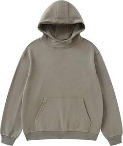 Nouveau sweat-shirt en molleton mélangé de coton surdimensionné pour hommes pull à capuche solide sweat à capuche classique thermique pour l'hiver - Product Image 3