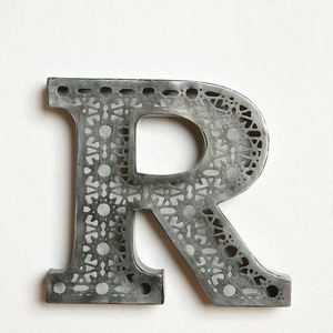 Letra de lata galvanizada A Z - Product Image 3