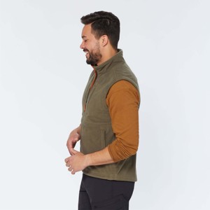 Chaleco polar con cremallera para hombre OEM de fabricación personalizada con bolsillos: cómodo y funcional para uso diario - Product Image 3