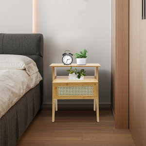 Fairmount เฟอร์นิเจอร์ห้องนอนสมัยใหม่ทำจากไม้ไผ่เนื้อเรียบหรูสไตล์ยุโรปพร้อมที่เก็บอุปกรณ์อัจฉริยะ - Product Image 5