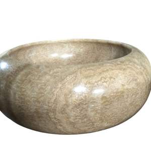 Lavabo de Porcelana Nuevo de Alta Calidad II, Hecho a Mano, Translúcido, Ecológico, Redondo, Diseño Moderno para Baño - Product Image 4