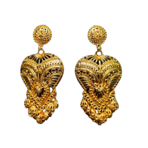 Juego de Aretes Premium con Diseño Tradicional, Chapados en Oro de 22 Quilates, Estilo Jhumka, Joyería para Mujer, por Exportadores - Product Image 2