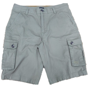 Shorts cargo décontractés pour hommes avec poche à fermeture éclair, coton, élasthanne, tissus ripstop, vêtements lavés - Product Image 1
