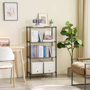 MZG Compact Size 1000 lbs 4 Tier <b>Shelf</b> Metal Storage <b>Shelves</b> Steel <b>Wire</b> Shelving Rack for Living Room - Product Image 4