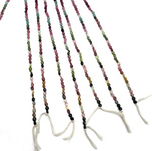 Cuentas de piedras preciosas pulidas de 16 pulgadas y 52 CT, cuentas de turmalina múltiple naturales para fabricación de joyas y regalos - Product Image 5