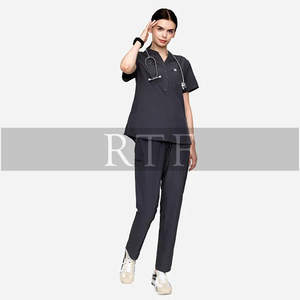 ชุดสครับพยาบาลสำหรับทุกเพศเครื่องแบบโรงพยาบาลไซส์ XL ชุดวิ่งครึ่งตัวออกแบบได้ตามต้องการ - Product Image 2