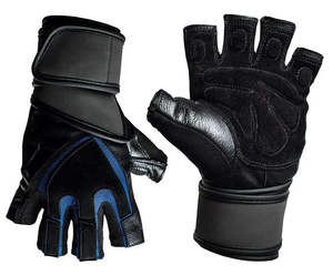 Guantes de levantamiento de pesas para entrenamiento Fitness Gym Powerlifting Grip Cuero duradero Cómodo Fuerte Ajustable Seguro - Product Image 1