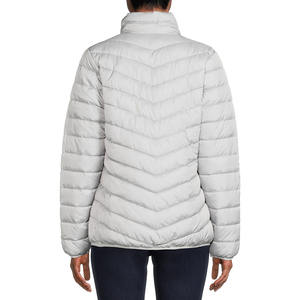 Veste coupe-vent décontractée, chaude, matelassée, pour femmes, couleur unie et motif, tissu en duvet de coton - Product Image 6