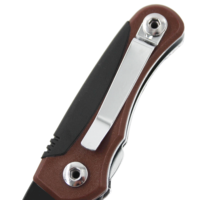 Couteau utilitaire pliant Hekeen Taiwan en aluminium et acier marron, à changement rapide de lame, avec bouton poussoir, support OEM pour le bricolage