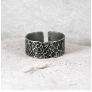 2026 bijoux en argent audacieux en gros chrétien célèbre bijoux pur large bague en argent organique pour hommes et femmes grosse bague pour les femmes - Product Image 2