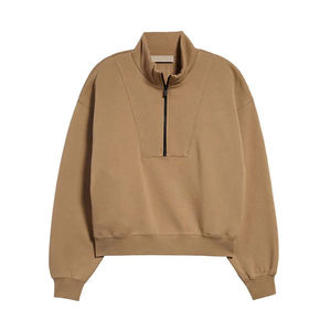 Sweat à capuche élégant pour femme avec demi-fermeture éclair, nouveau design à motif imprimé de haute qualité, col à capuche, grande taille, idéal pour l'hiver, personnalisable - Product Image 4