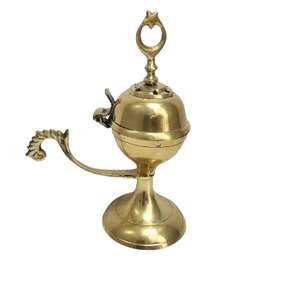 Quemador de Incienso Terapéutico de Latón Metálico Pulido con Madera de Sándalo para Incienso Indio, Ambiente Libre de Olores, Diseños Personalizados - Product Image 4