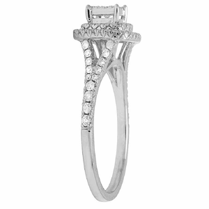 Square Shape Moissanite Cluster Diamond Engagement <b>Ring</b> In 925 Sterling Silver <b>Iced</b> Out Bridal Wedding Jewelry Gift for Women - Product Image 2