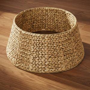 Handwoven Water Hyacinth Christmas Tree Base Collar | Natural Woven Holiday Tree Skirt | Rustic Eco-Friendly Tree Bottom Cover - Product Image 3