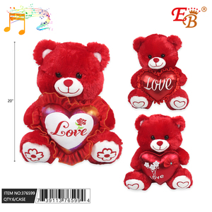 Oso de San Valentín de 20 Pulgadas con Corazón, 6 Piezas/Caja, Decoración Festiva para el Día de San Valentín - Product Image 1