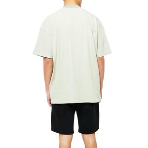 เสื้อยืดแขนสั้นสำหรับออกกำลังกายผ้าย้อมสีพื้นสำหรับผู้ชายชุดกีฬาฝึกซ้อมออกกำลังกายแบบลำลองออกแบบได้ตามต้องการ - Product Image 2