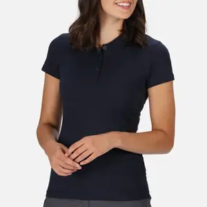 2024 Summer apparel Women's polo shirt Short sleeve Breathable Cotton plain custom collar fit women polo golf shirt