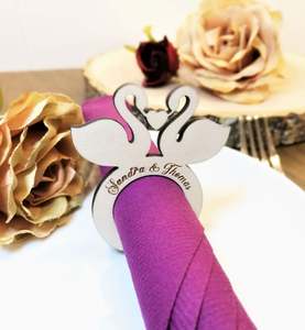 New modern Brown <b>Wooden</b> <b>Napkin</b> <b>Ring</b> Hand-painted Log <b>Napkin</b> Buckle <b>Rings</b> Ak <b>Napkin</b> <b>Ring</b> Kitchen Decor Rope Farmhouse tissue - Product Image 3