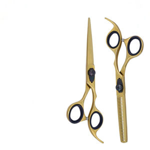 Ciseaux de barbier professionnels dorés de qualité supérieure Meilleurs ciseaux de salon de coiffure Sharp en acier inoxydable Fabriqué Top Hairstylist - Product Image 5