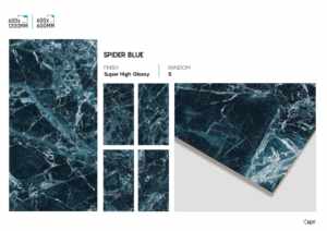 Carreaux de sol et de mur en porcelaine super noir brillant de luxe 24x48 pouces Design de carreaux d'intérieur à haute brillance - Product Image 3