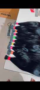 Haute qualité 100% non traité pointe plate extension vrais cheveux pointes plates extensions de cheveux humains - Product Image 5