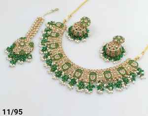 Indian Traditional and Fashionable Gold Plated and Long Mala With Earring and Maagtika Combo Necklace <b>Set</b> for <b>Women</b> - Product Image 1