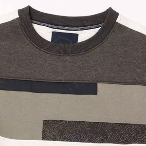 Logo estampado Unisex cuello redondo sudadera en blanco hombres 100% algodón de gran tamaño 400 Gsm sudaderas - Product Image 4