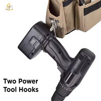 Ceinture à outils professionnelle en cuir multi-poches pour charpentiers, robuste, avec boucle en alliage, décontractée, pour patchs personnalisés