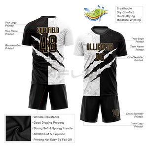 Unisexe 100% Polyester Tissu Football Shirt Club Football Shirt Team Jersey produits à séchage rapide Football personnalisé respirant - Product Image 1