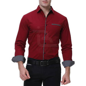 Vêtements de mode couleur unie hommes chemises boutonnées vêtements d'été fabriqués au Pakistan chemises décontractées - Product Image 5