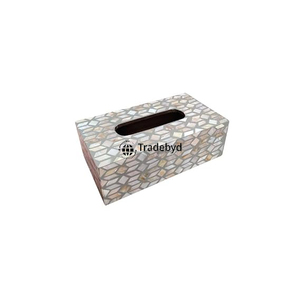 Portapañuelos de Papel con Incrustaciones de Madera Tallada a Mano con Diseño Floral de Primera Calidad para Mesas de Dormitorio y Sala de Estar Tradebyd - Product Image 4