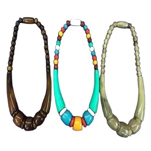 Collar Geométrico Elegante para Mujer, Cadena de Cuentas de Resina Negra, Joyería de Fiesta, Accesorio de Moda para Mujer - Product Image 5