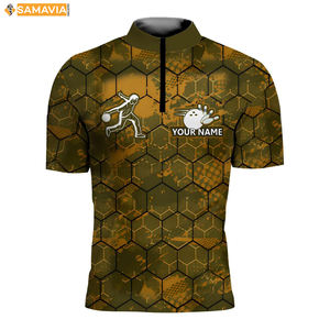 Chemises de bowling SAMAVIA Club Uniformes légers en polyester sublimé pour les événements de la ligue et de l'équipe USA - Product Image 4