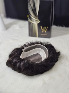 100% pelucas de cabello humano para hombres Frontal de encaje de alta calidad y varios estilos Ajuste cómodo hecho a medida en Bangladesh - Product Image 2