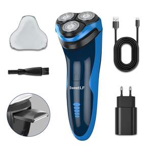 Afeitadora Eléctrica de Doble Cuchilla para Hombre, Uso en Seco y Húmedo, con Recortador de Barba Plegable, Resistente al Agua IPX7, Mini Afeitadora Eléctrica - Product Image 2