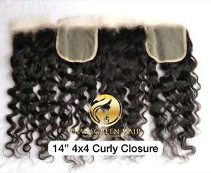 Exportation 100% de vison cambodgien de haute qualité Temple indien vierge 14 ''4x4 HD fermetures bouclées naturelles extensions de cheveux humains crus doux - Product Image 2