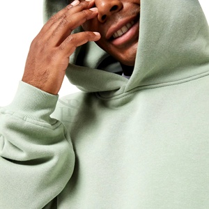 Sweat à capuche personnalisé pour hommes, poids lourd, vierge, 100% coton, coupe boxy surdimensionnée, sweat à capuche court de haute qualité pour hommes - Product Image 2
