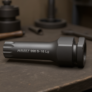 Hazet 1/2'' Long <b>Impact</b> Screwdriver <b>Socket</b> with XZN Square Serration Profile - Product Image 3