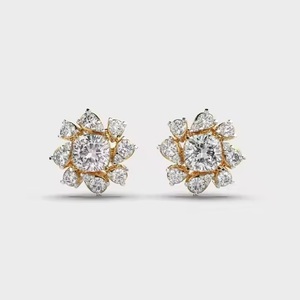 Round Shape <b>Diamond</b> <b>Earring</b> for Wedding Gifts Fine Jewelry <b>Diamond</b> <b>Earring</b> for Worldwide - Product Image 1